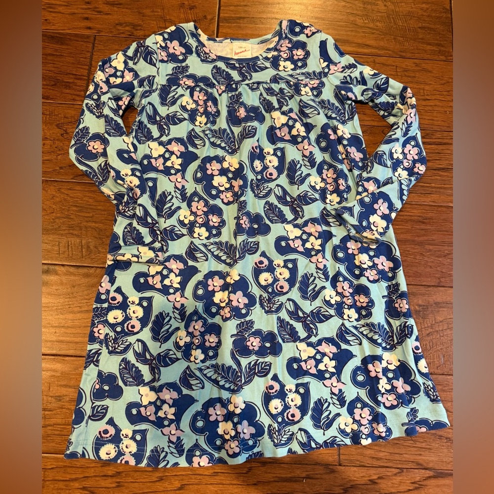 Hannah Blue Floral Kids Dress